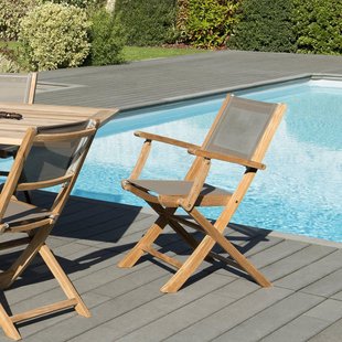 Set van 2 taupe textileen klapfauteuils | Macabane Set van 2 taupe textileen klapfauteuils | Macabane