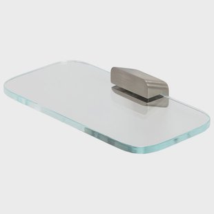 Planchet en Zeephouder Geesa Shift Geborsteld RVS Met Transparant Glas