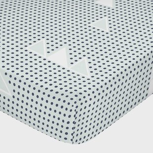 Hoeslaken Geo Dot | Blanc Hoeslaken Geo Dot | Blanc
