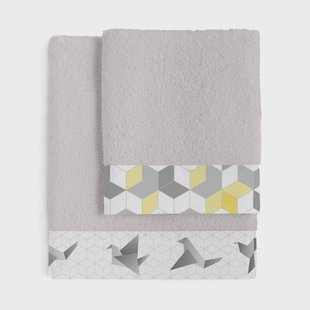 Set van 2 handdoeken Symmetry | Blanc