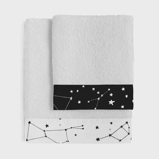 Set van 2 handdoeken Constellation | Blanc