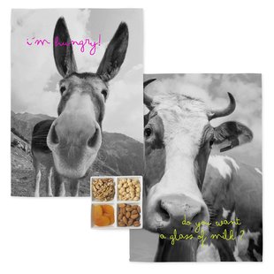 Set van 2 theedoeken Farm | Blanc