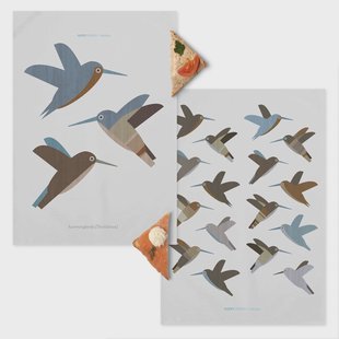 Set van 2 theedoeken Colibri delphinae | Happy Friday