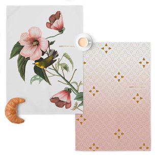 Set van 2 theedoeken Blooming | Happy Friday