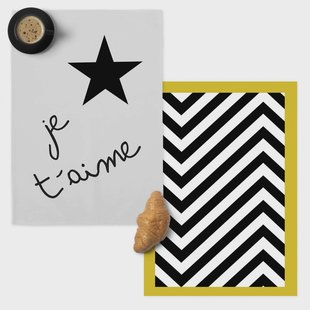 Set van 2 theedoeken Amour | Blanc