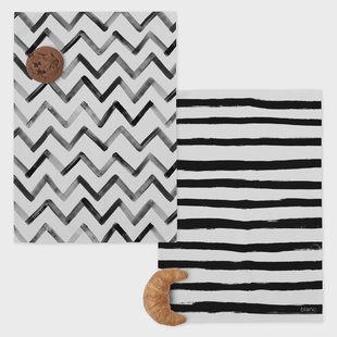 Set van 2 theedoeken Stripes | Blanc