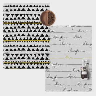 Set van 2 theedoeken Live | Blanc