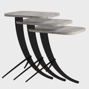 Set van 3 bijzettafels Pion | Hannah Home