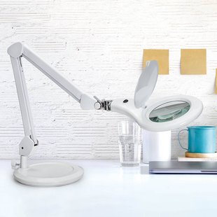 MAULmakro LED-werklamp, wit, 46 cm, statief