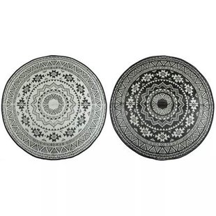 Esschert Design Buitenkleed 180 cm zwart en wit OC18