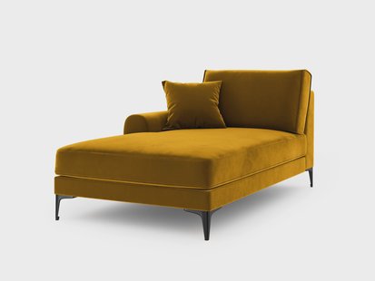 Chaise longue Madara links velvet | Mazzini Sofas