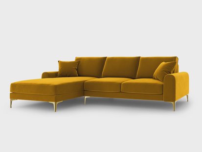 4.5-zitshoekbank Madara links velvet | Mazzini Sofas