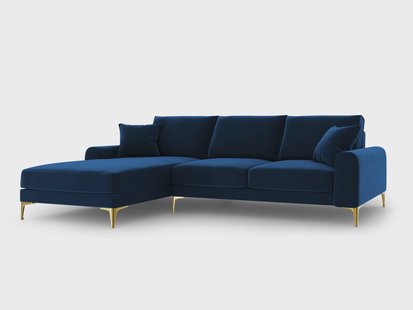4.5-zitshoekbank Madara links velvet | Mazzini Sofas