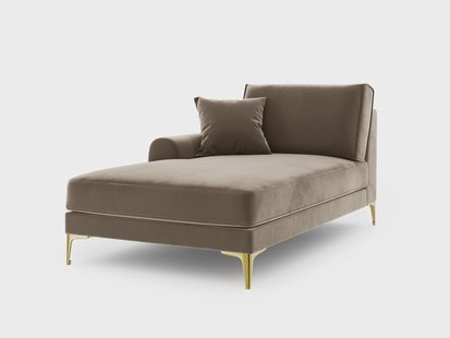 Chaise longue Madara links velvet | Mazzini Sofas