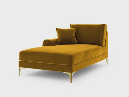 Chaise longue Madara links velvet | Mazzini Sofas