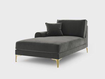 Chaise longue Madara links velvet | Mazzini Sofas