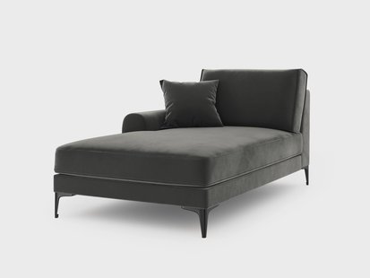 Chaise longue Madara links velvet | Mazzini Sofas