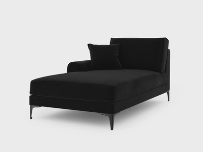 Chaise longue Madara links velvet | Mazzini Sofas
