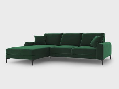 4.5-zitshoekbank Madara links velvet | Mazzini Sofas