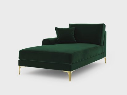 Chaise longue Madara links velvet | Mazzini Sofas