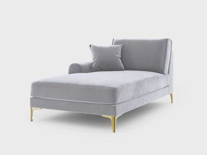 Chaise longue Madara links velvet | Mazzini Sofas