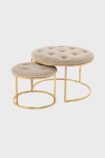 Set van 2 krukken Myla velvet | InStyle Look by Kayoom