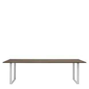 70/70 Eettafel Gerookt Massief Eiken