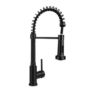 Keukenmengkraan BWS Colorato 49.5 Cm Flexibele Uitloop Mat Zwart