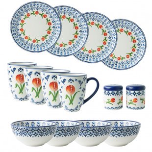 Ontbijtset oranje tulp
