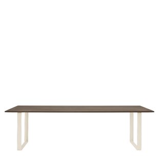 70/70 Eettafel Gerookt Massief Eiken