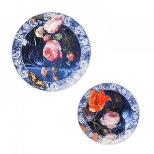 Wandborden Bloemen gouden eeuw set van 2