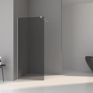 BWS Inloopdouche Pro Line Rookglas 70x200 8mm Nano Coating Chroom Profiel en Stang