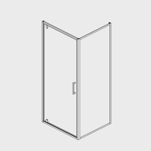 Douchecabine Best Design Baron H 100 Draaideur 100x100x200 cm 8 mm Helder Nano Glas Zwart