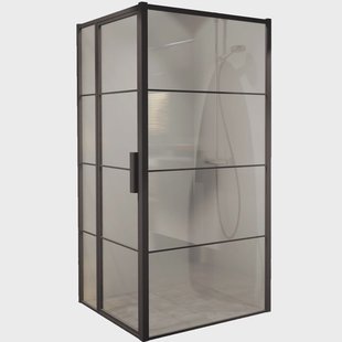 BWS Douchecabine Frame 78x79 cm 8 mm NANO Glas Mat Zwart