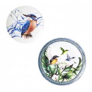 Wandborden mix 1 vogels set van 2