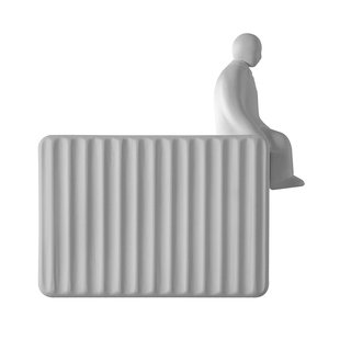 Karman Umarell decoratie figuur 13 cm, zittend