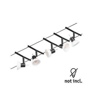 Paulmann Wire Sheela kabelsysteem, 5 m, zwart