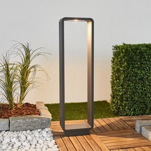 Lucande LED tuinpadverlichting Ninon, 80 cm, antraciet, metaal