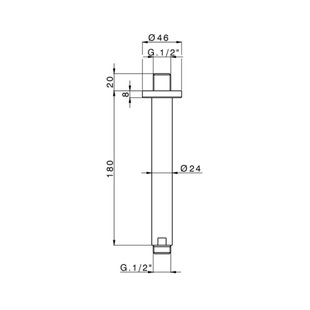 Plafond Arm Salenzi Giro Geborsteld Koper OUTLET