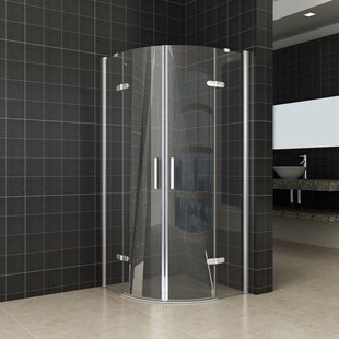 Douchecabine Wiesbaden kwartrond 2 deuren 90x90cm 8mm NANO coating Douchecabine Wiesbaden kwartrond 2 deuren 90x90cm 8mm NANO coating