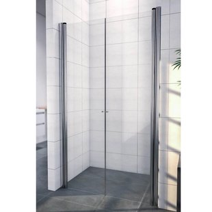 Wiesbaden Douchedeur | 2 Pendeldeuren | 90x200cm | 6mm NANO coating glas | Chroom | Nisdeur