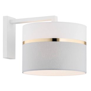 Argon Textiel wandlamp Long wit/grijs/messing