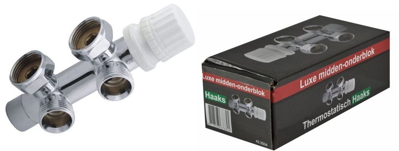 Riko thermostatisch 3/4 onderblok haaks