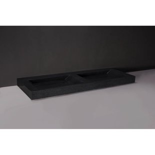 Wastafel Forzalaqua Bellezza Doppio Marmer Graniet Gezoet Zonder Kraangat 140,5x51,5x9 cm