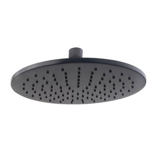 Hoofddouche BWS Cemal Rond 25x0,8 cm Antikalk Mat Zwart