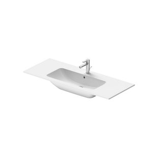 Wastafel Duravit Starck Me Met Kraangat Overloop 123x49x18 cm Wit