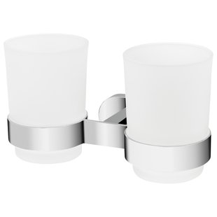 Tandenborstelhouder Haceka Gio Dubbel Glas Met Chroom