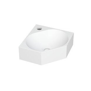 Hoekfontein INK Matrix Polystone 1 Kraangat 27 x 27 x 10 cm Mat Wit 3404341