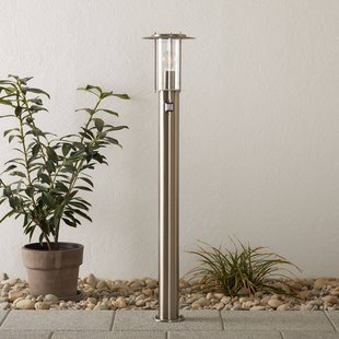 Brilliant Tuinpadverlichting York, roestvrij staal, bewegingsmelder, IP44