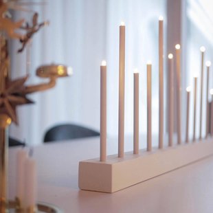 STAR TRADING Kandelaar Echo, 14-lamps, wit